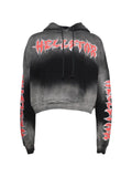 HELLSTAR Stars Shine graffiti-print cropped hoodie