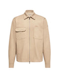 Moncler leather logo cotton shirt jacket