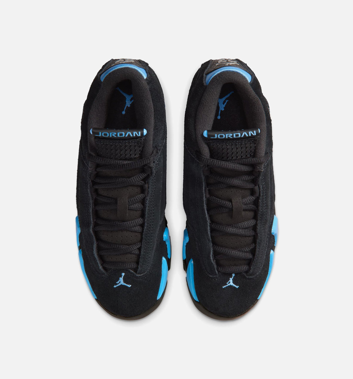 Air Jordan 14 Retro Black University Blue Grade School Sneakers - Black/White/University Blue