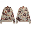 Denim Tears  earth green Cotton Wreath Print Hoodie