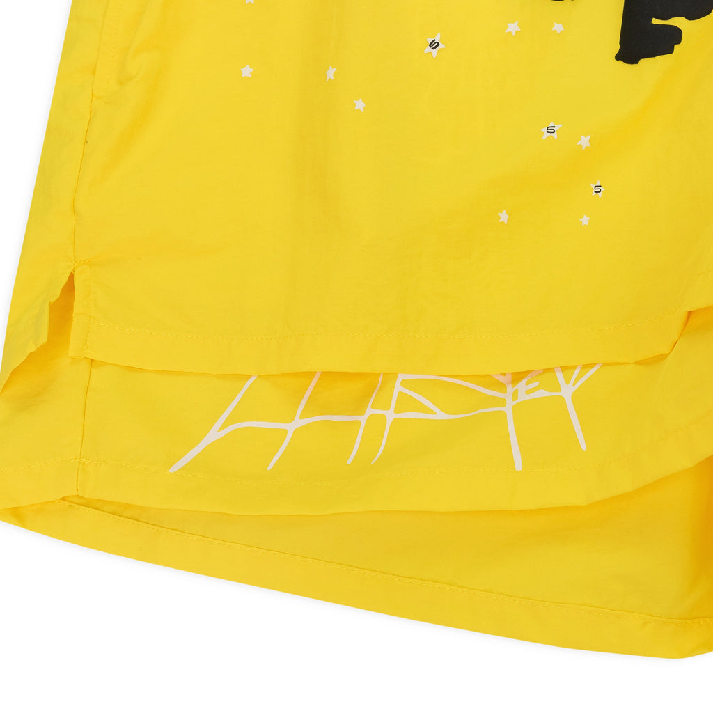 Yellow OG Web Double Layer Shorts