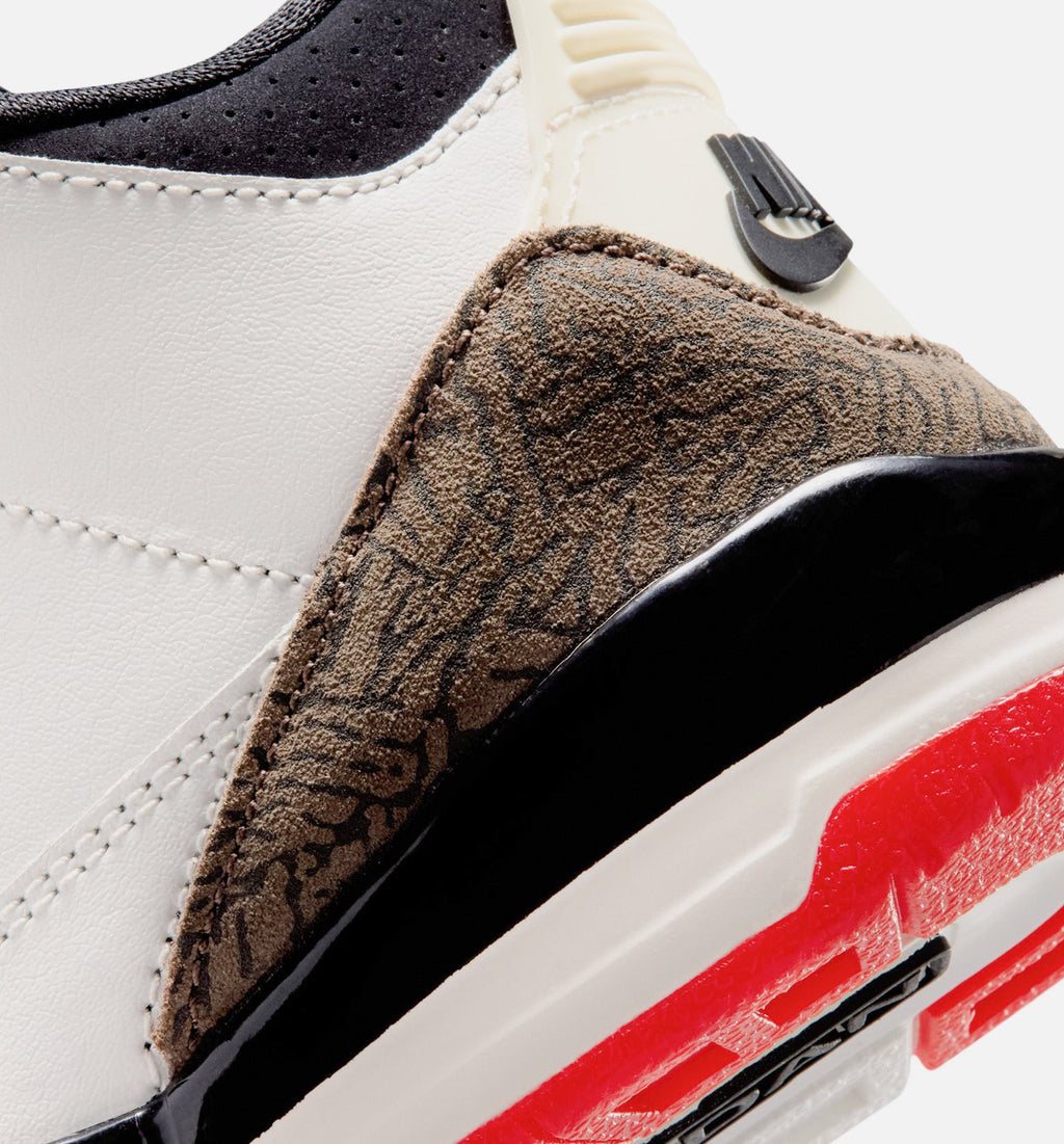 Air Jordan 3 Retro Sail and University Red Preschool Lifestyle Shoes - Sail/Black/University Red/Light Ivory