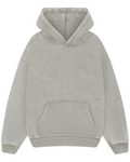 Magiri Embroidered Acid Wash Hoodie in Washed Oatmeal