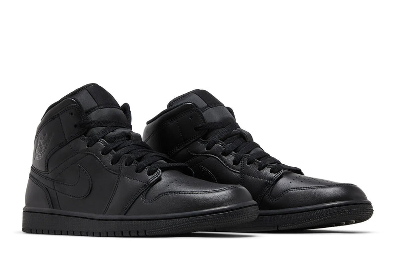 Air Jordan 1 Mid 'Triple Black' 2022 Men's & Women's Sneakers