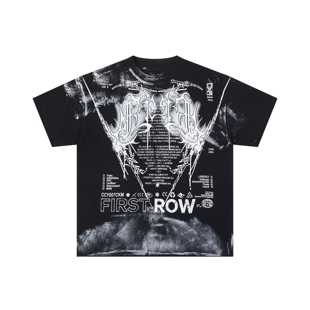 FIRST ROW Y2K Tribal Crop T-Shirt