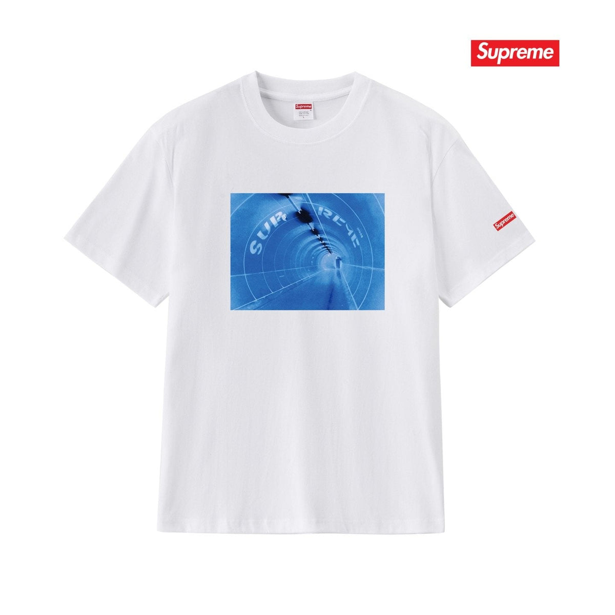 Supreme Blue Chest Graphic Short-Sleeve T-Shirt
