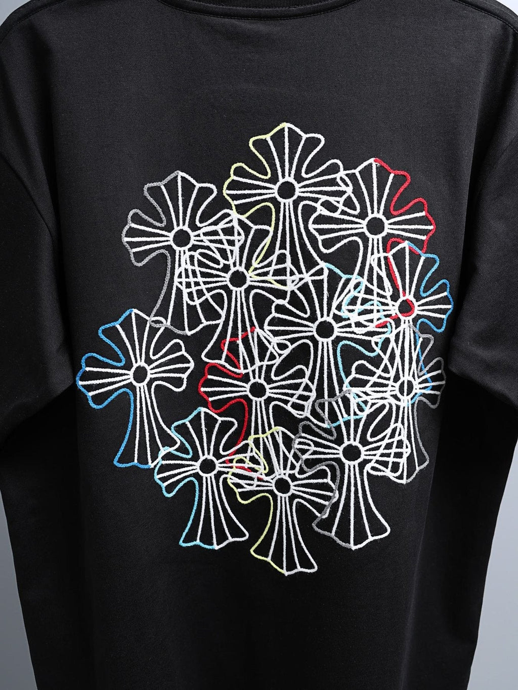 Chrome Hearts Floral Cross Short-Sleeve T-Shirt