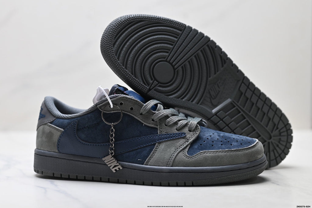 Nike Low-Top Sneakers Navy Gray Unisex Style 24