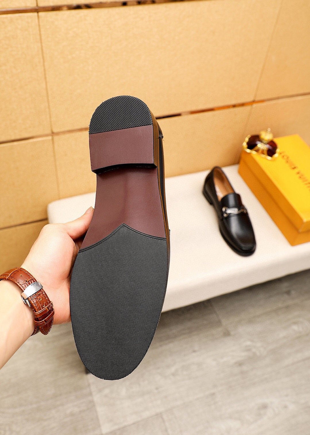 Louis Vuitton Black Leather Hardware Loafers - Composite Outsole