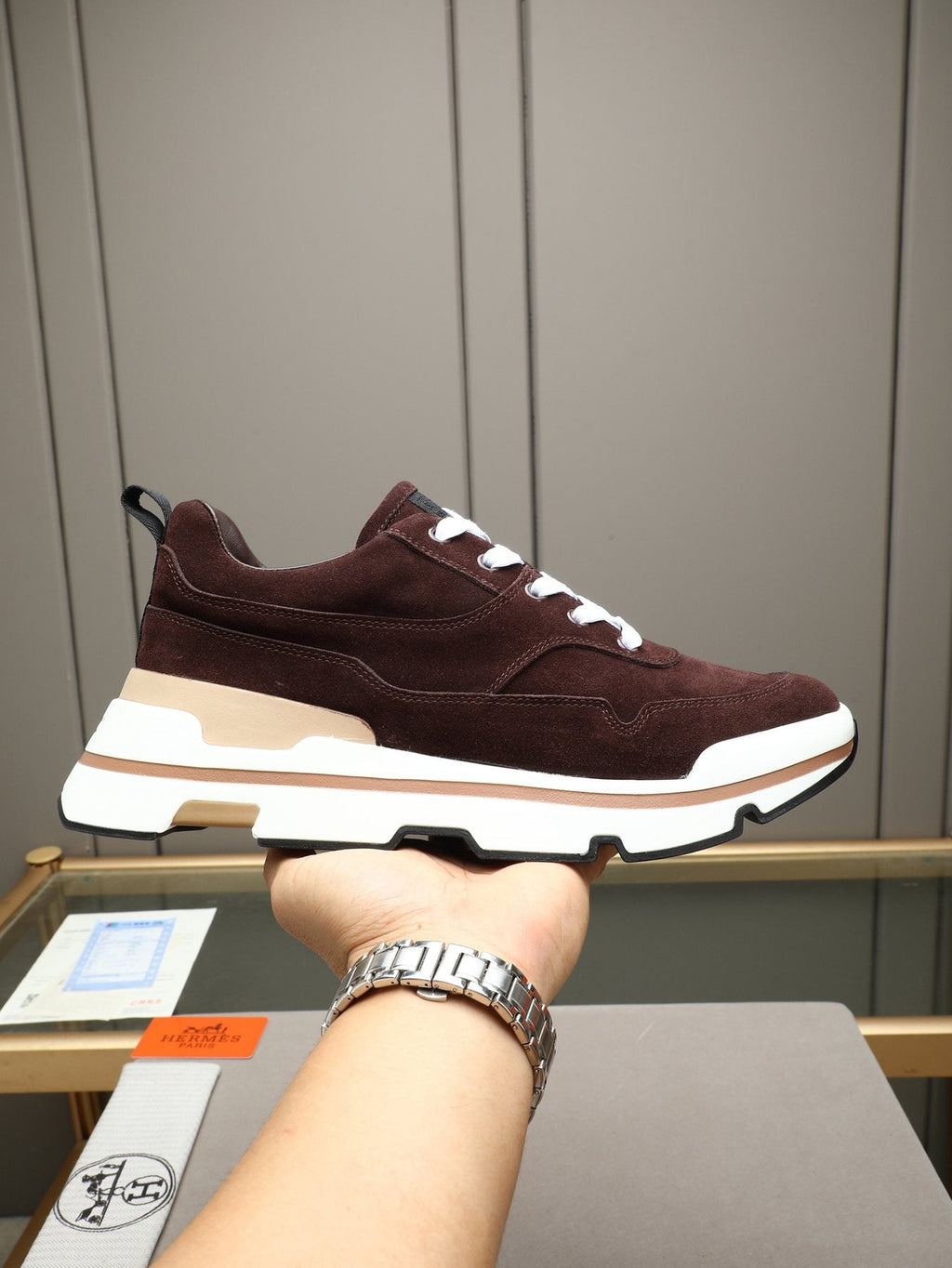 Hermès Layered-Sole Men's Sneakers