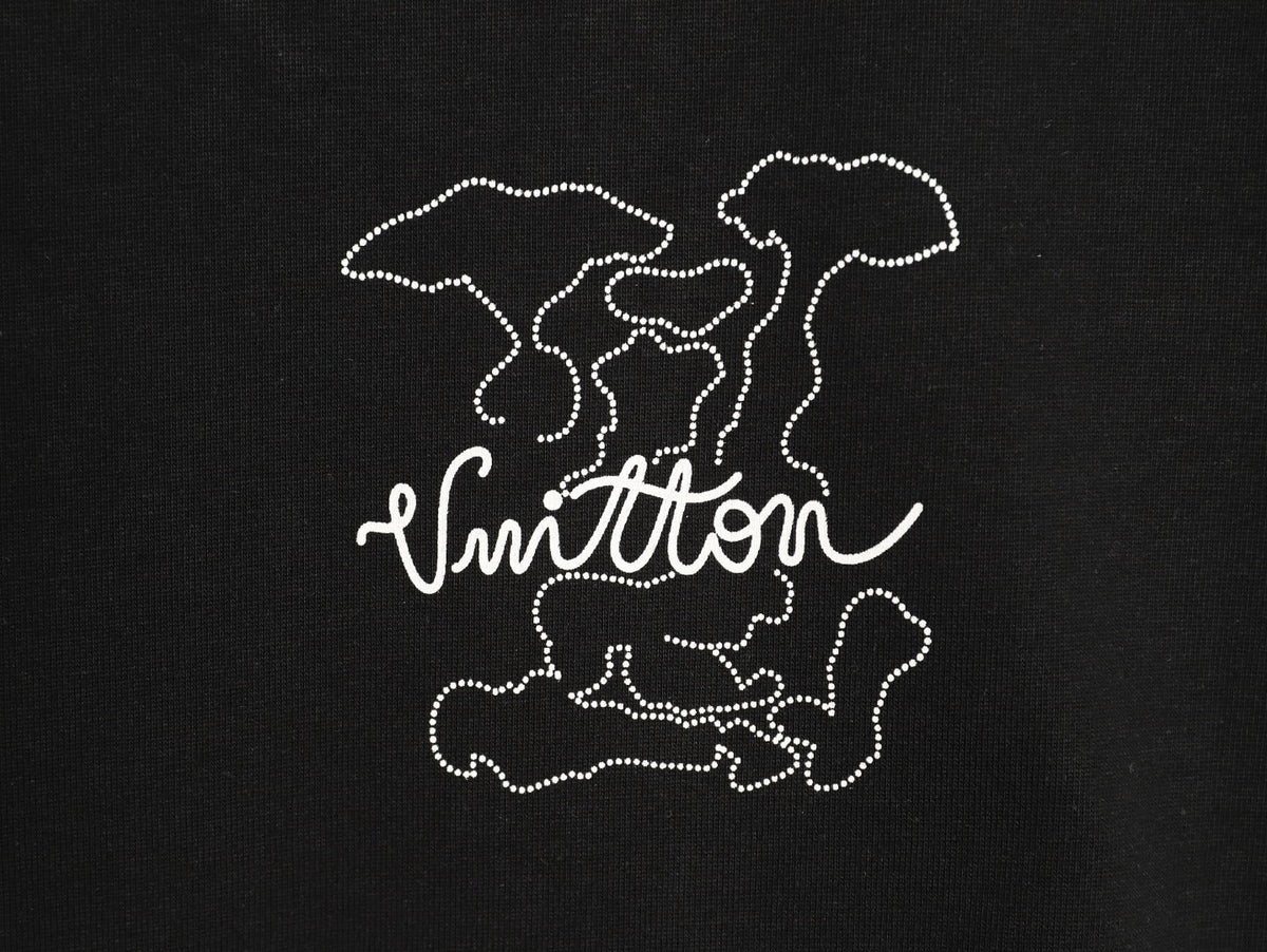 Louis Vuitton Dashed Cloud Logo Graphic T-Shirt - Black